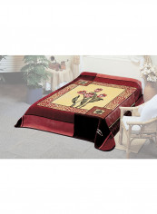 2-Ply Layer Rachel Blanket Polyester Maroon 220 x 240centimeter