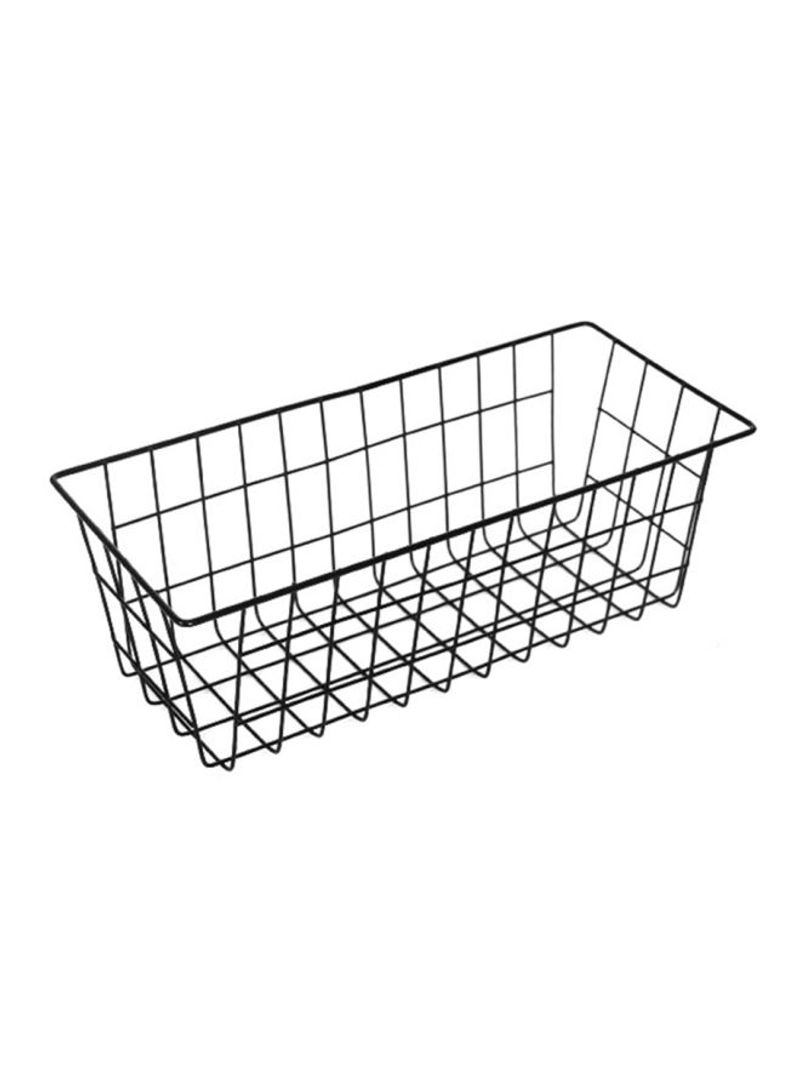 Wall-Mounted Storage Basket Black 28x11x12centimeter