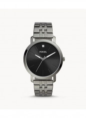 Men's Lux Luther Three-Hand Smoke Stainless Steel Strap Wrist Watch BQ2419