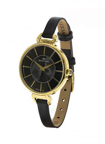 Women's Gold Plated Leather Analog Watch W8139LGP010C