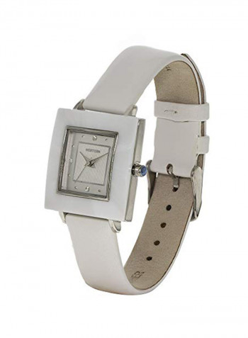 Women's Moment Square Dial Leather Analog Watch W8133LST150F