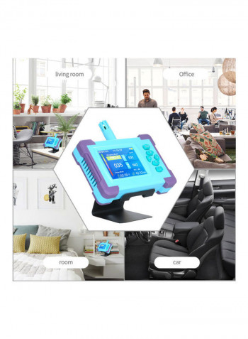 Air Quality Monitor Digital Gas Temp And Humidity Test Equipment Light Blue 26.5cm