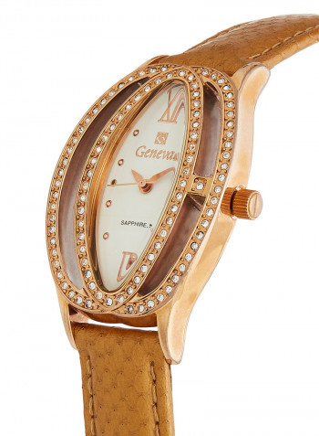 Women's Leather Analog Wrist Watch GLS146RWG