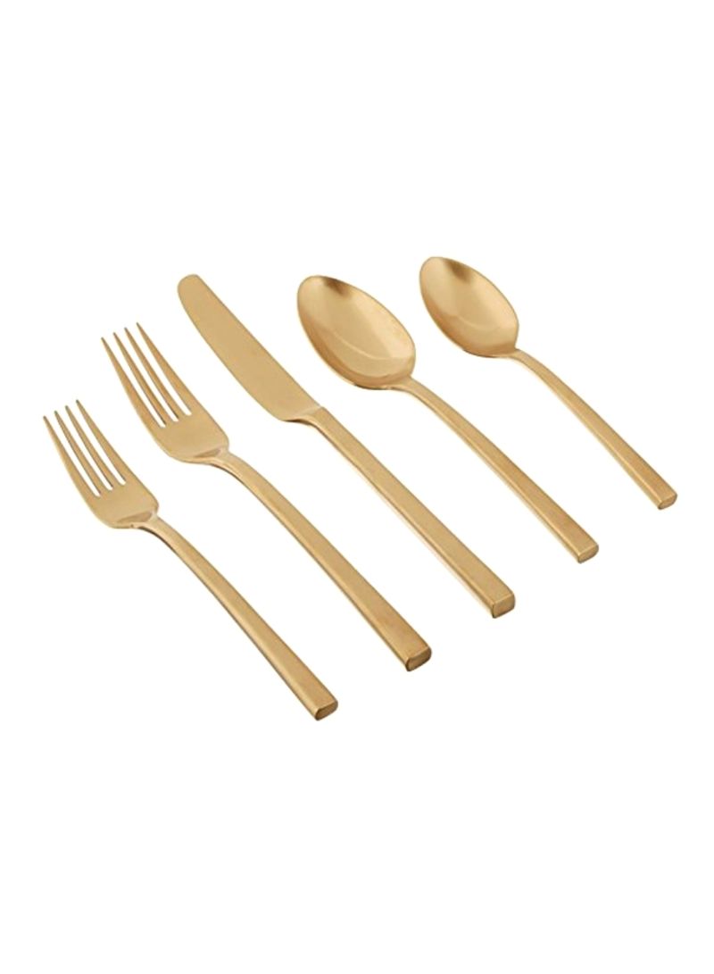 5-Piece Polished Place Setting Gold 18x10inch