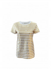 Crew Neck Printed T-Shirt Gold/White reviews Crew Neck Printed T-Shirt Gold/White
