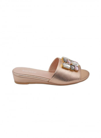 Formal Wedge Sandal Rose Gold