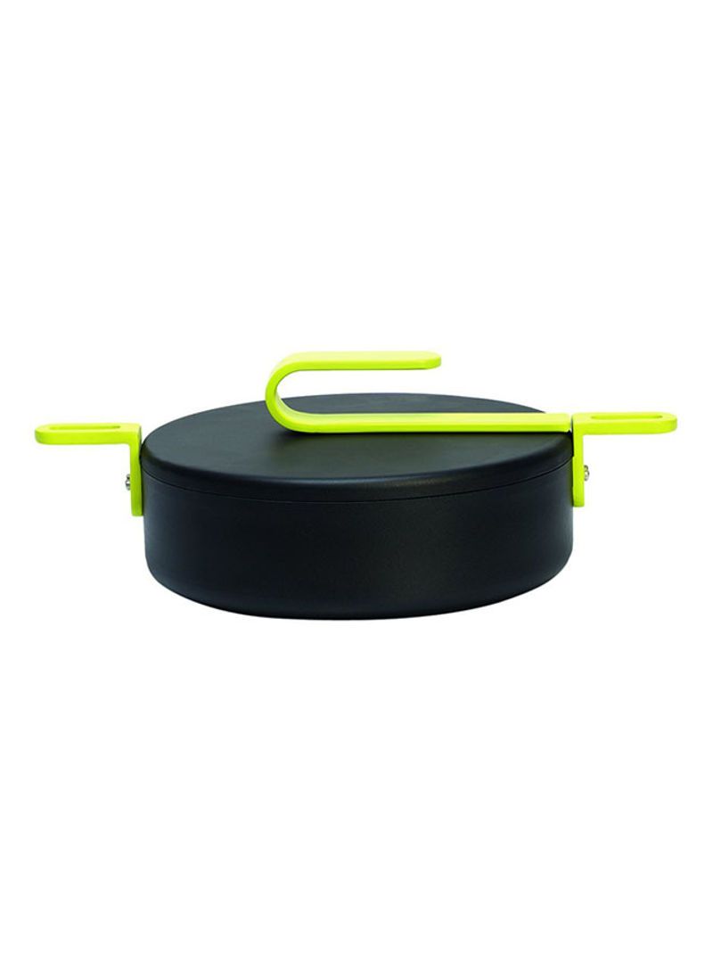 Hook Frypan With Lid Black/Green 24centimeter