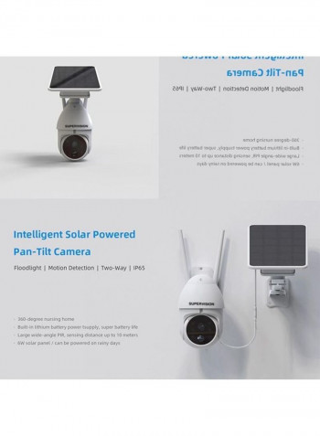 Tuya Smart Solar Wi-Fi PTZ Camera with Sony Lens Day and Night Vision