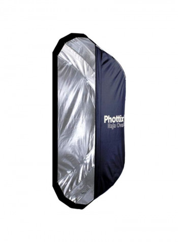 Raja Oval Quick Folding Softbox 50x120centimeter Blue/Silver