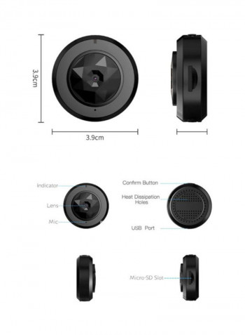 WIFI Mini Security Camera Black