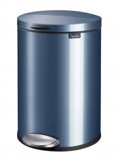 Knight Foot Garbage Bin Blue/Black 27.4 x 32.8centimeter