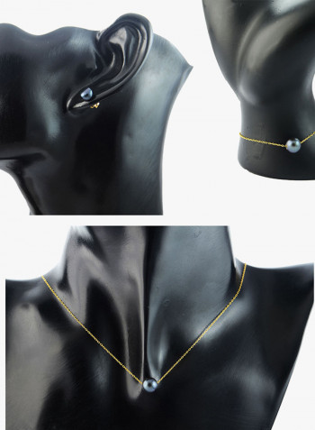 3-Piece 10K Gold Pearl Jewellery Set