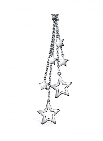 925 Sterling Silver Star Lariat Y Necklace