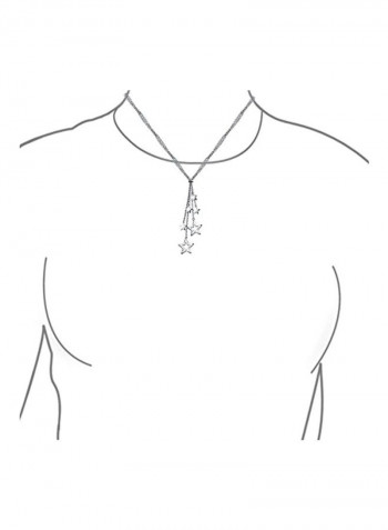 925 Sterling Silver Star Lariat Y Necklace