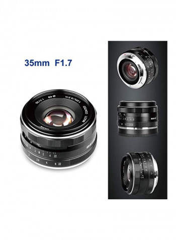 Prime Fixed Lens For Sony E-Mount Digital Mirrorless Camera Black