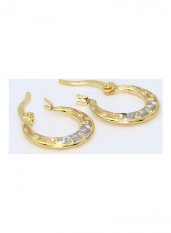 18 Carat Gold Stud Earrings Gold