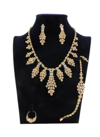 5 Piece Cubic Zirconia Detail Necklace Set