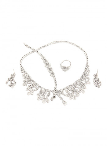 5 Piece Cubic Zirconia Detail Necklace Set