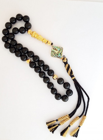 Natural Onyx And Mother Of Pearl Prayer Beads أسود