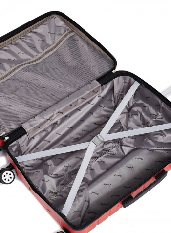 Tidal Hardside 3 Piece Luggage Trolley Set Red