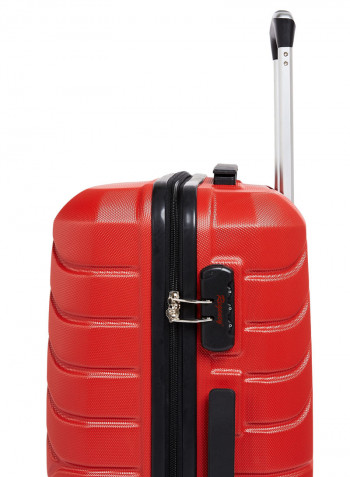 Tidal Hardside 3 Piece Luggage Trolley Set Red