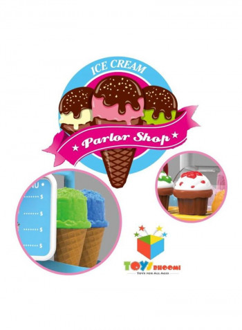 31-Pieces Fascinating Push Cart Trolley Ice Cream Parlor Shop 8342A3