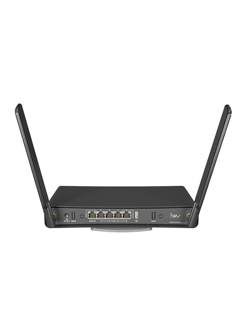 HAP Ac3 Wireless Dual Band Router With 5 Gigabit Ethernet Ports Black