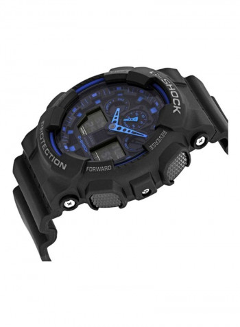 Men's Water Resistant Rubber Analog/Digital Watch GA-100-1A2DR