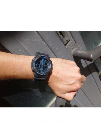 Men's Water Resistant Rubber Analog/Digital Watch GA-100-1A2DR