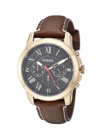 Men's Grant Leather Chronograph Watch FS5062