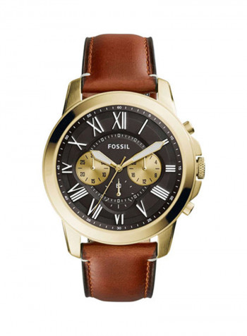 Men's Grant Leather Chronograph Watch FS5297