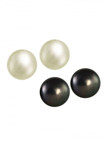 Pair Of 2 18 Karat Gold Pearl Earrings