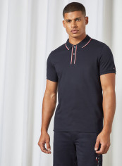 Tipped Slim Polo Desert Sky