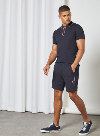 Tipped Slim Polo Desert Sky