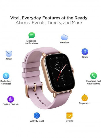 GTS 2e Smartwatch With 24 Hours Heart Rate And SPO2 Monitor Lilac Purple