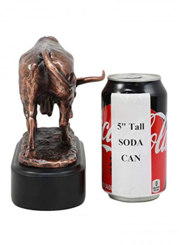 Charging Bull Sculpture Figurine Bronze 9x3.2x6.2inch