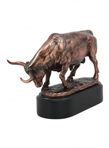 Charging Bull Sculpture Figurine Bronze 9x3.2x6.2inch