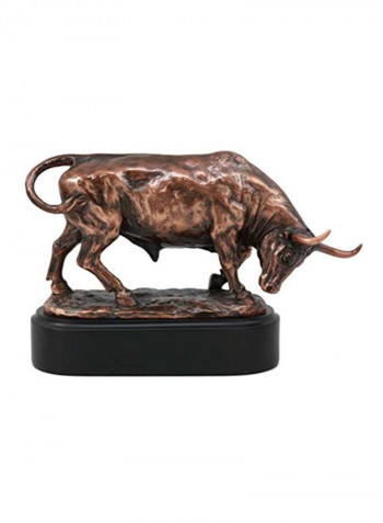 Charging Bull Sculpture Figurine Bronze 9x3.2x6.2inch