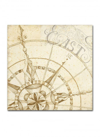Coast To Sepia Iii Artwork Canvas Wall Art Beige 24 x 24inch