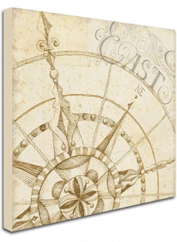 Coast To Sepia Iii Artwork Canvas Wall Art Beige 24 x 24inch