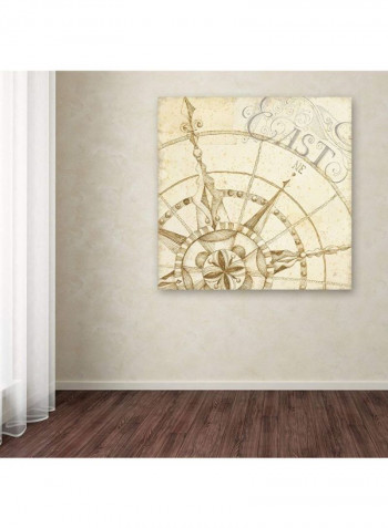 Coast To Sepia Iii Artwork Canvas Wall Art Beige 24 x 24inch