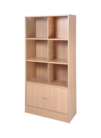 Wooden File Cabinet Beige 170x80x35centimeter