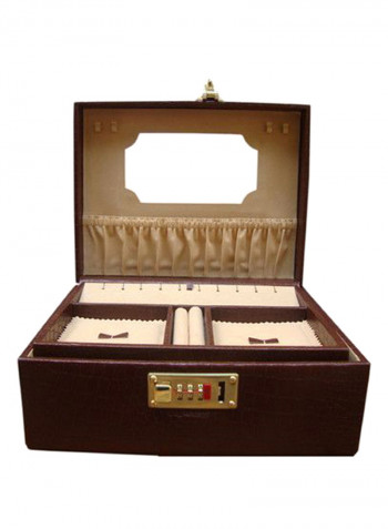 Double Tray Leather Jewelry Box