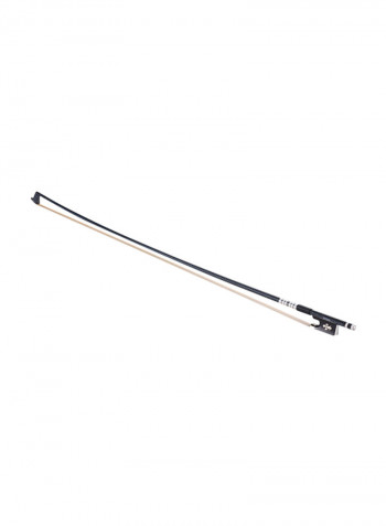 Well Balanced 4/4 Violin Fiddle Bow Carbon Fiber Round Stick Exquisite Horsehair Ebony
