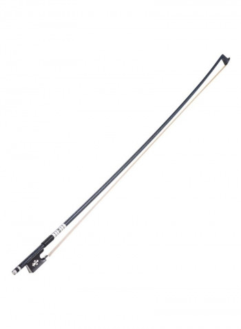 Well Balanced 4/4 Violin Fiddle Bow Carbon Fiber Round Stick Exquisite Horsehair Ebony