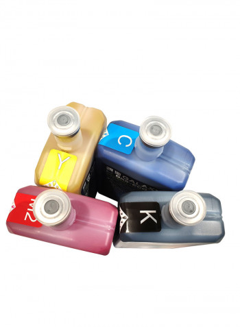 4-Piece DX5-Eco Solvent Ink Set 4 x 1L Multicolour