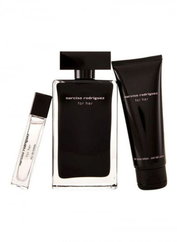 Narciso Rodriguez For Her Gift Set EDT 100 Ml, Mini EDT 10 Ml, Body Lotion 75ml