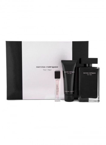 طقم هدية نارسيسو رودريغيز فور هير EDT 100 Ml, Mini EDT 10 Ml, Body Lotion 75مل