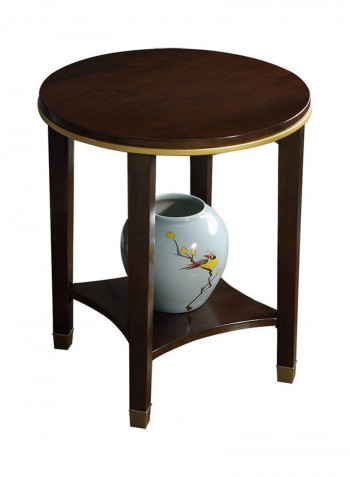 Round Wooden Table Brown