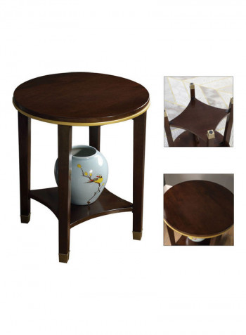Round Wooden Table Brown